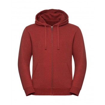 Vīriešu autentisks melanžēts džemperis ar kapuci ar rāvējslēdzēju