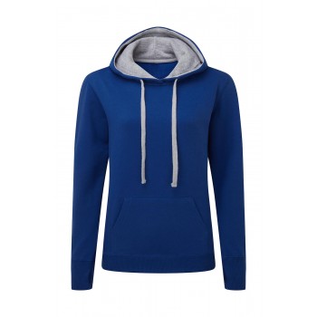 Contrast Hooded Sweatshirt Women