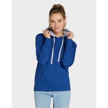 Contrast Hooded Sweatshirt Women