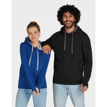 Contrast Hooded Sweatshirt Women