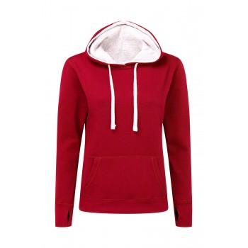 Contrast Hooded Sweatshirt Women