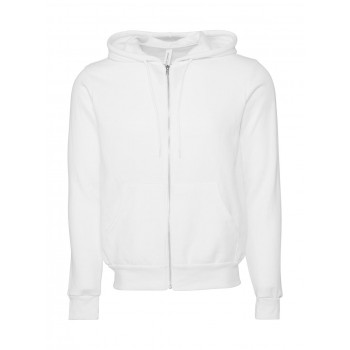 Unisex poli-kokvilnas pilnas rāvējslēdzēja aizdares jaka ar kapuci