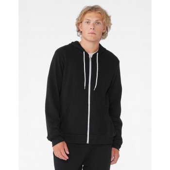 Unisex poli-kokvilnas pilnas rāvējslēdzēja aizdares jaka ar kapuci