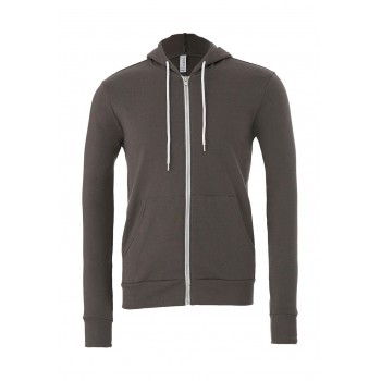 Unisex poli-kokvilnas pilnas rāvējslēdzēja aizdares jaka ar kapuci