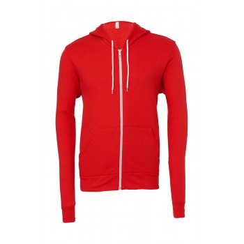 Unisex poli-kokvilnas pilnas rāvējslēdzēja aizdares jaka ar kapuci