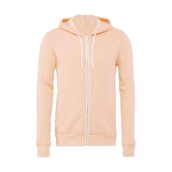 Unisex poli-kokvilnas pilnas rāvējslēdzēja aizdares jaka ar kapuci