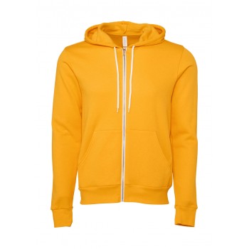 Unisex poli-kokvilnas pilnas rāvējslēdzēja aizdares jaka ar kapuci