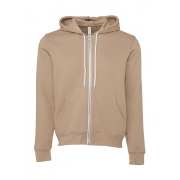 Unisex poli-kokvilnas pilnas rāvējslēdzēja aizdares jaka ar kapuci