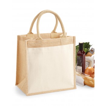 Cotton Pocket Jute Midi Tote