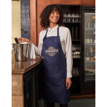 LISBON 100% Cotton Bib Apron