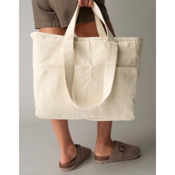 Double Handle Cargo Pocket Tote