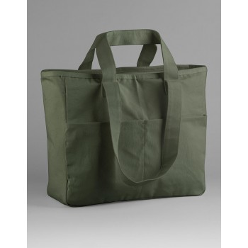 Double Handle Cargo Pocket Tote