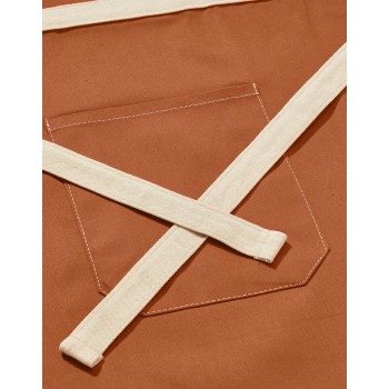 SANTORINI - Contrasted Bistro Apron with Pocket