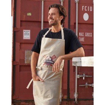 AMSTERDAM - Recycled Bib Apron with Pocket