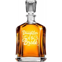 Viskija Dekanteris ar Uzrakstu - "Daughter Of The Bride" ,Dāvana Vīrietim, Izmērs 700Ml