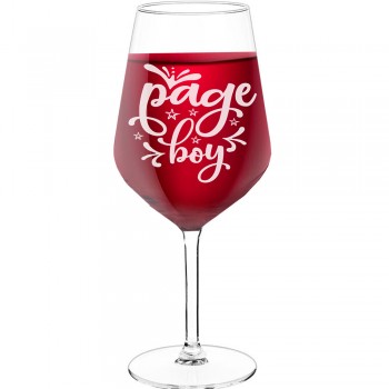 Best Friend Wine Glass With Engraved Text - "Page Boy", Wine Glass as a Gift, Size 530ml
