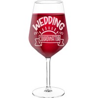 Wine Glass Engraved With Engraved Text - "Wedding Coordinator', Birthday Gift Idea, Size 530ml