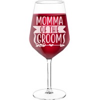 Wine Glass Gift With Engraved Text - "Momma Of The Groom", Best Friend Gift, Size 530ml