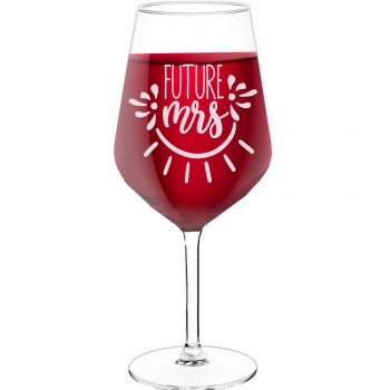 Sparkling Wine Glass With Engraved Text - "Future Mrs', Birthday Gift Idea, Size 530ml