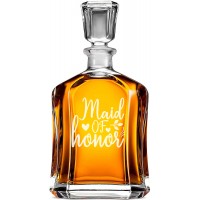 Degvīna Karafe ar Uzrakstu - "Maid Of Honor" ,Dzimšanas Dienas Dāvanas Ideja, Izmērs 700Ml