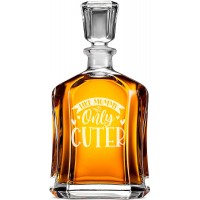 Hermētiska Viskija Karafe ar Uzrakstu - "Like Mommy Only Cuter" ,Tēva Tēva Dienas Dāvana, Izmērs 700Ml