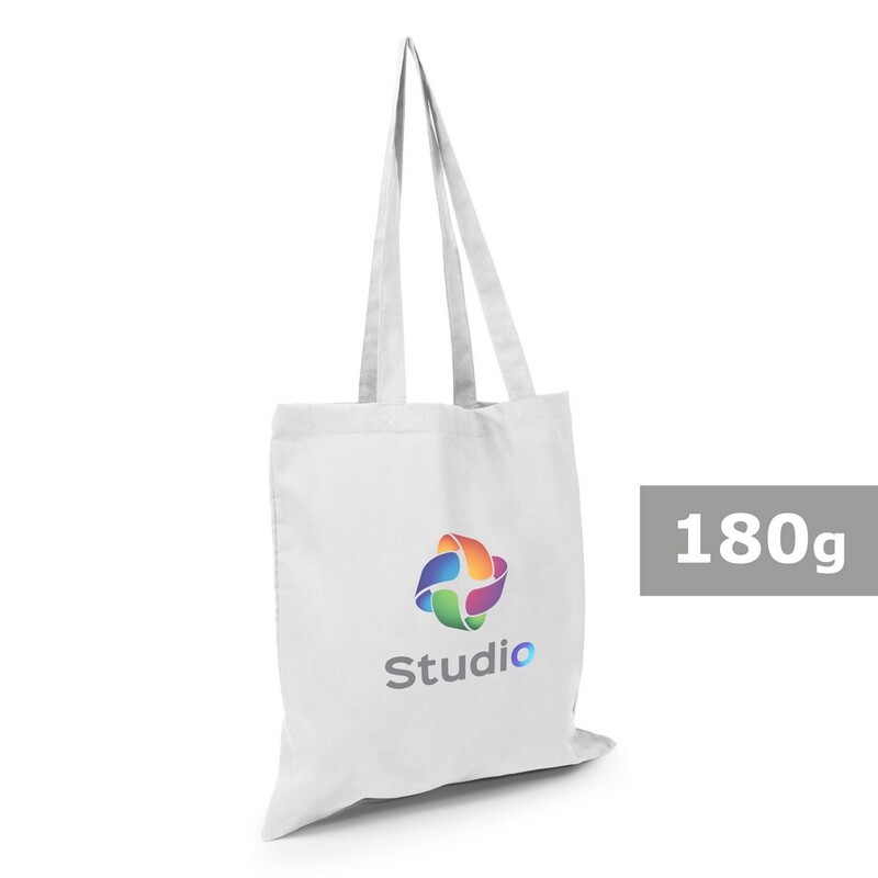 Kokvilnas iepirkumu soma 180 g/m2, baltā